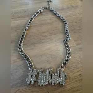 #TurnUp bling silver chain necklace